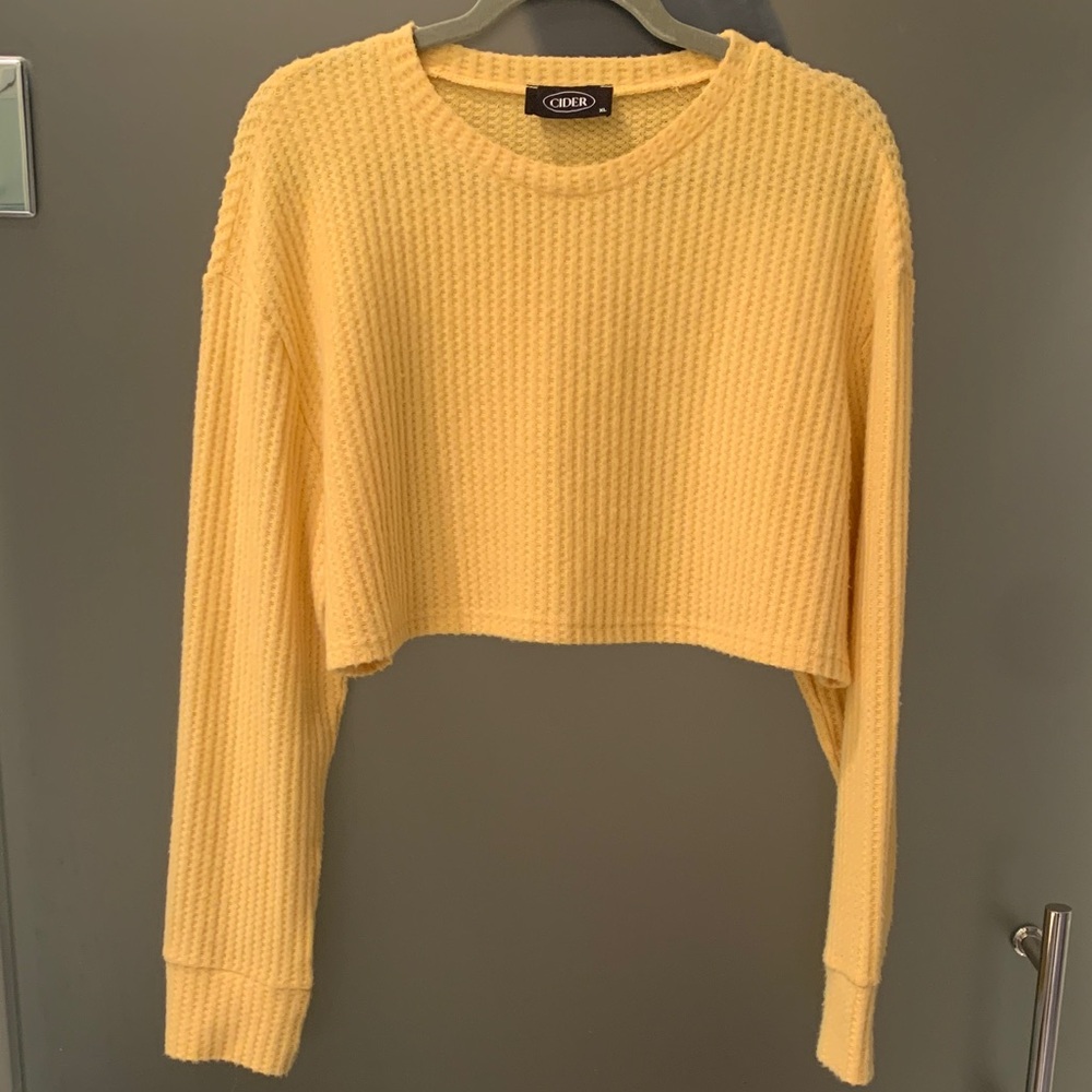 Waffle Knit cropped Top